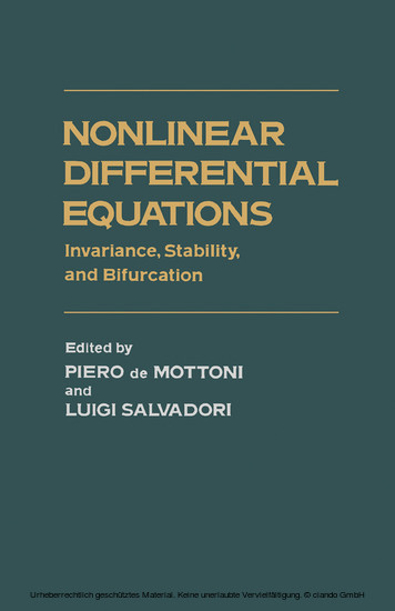 Nonlinear Differential Equations main product photo