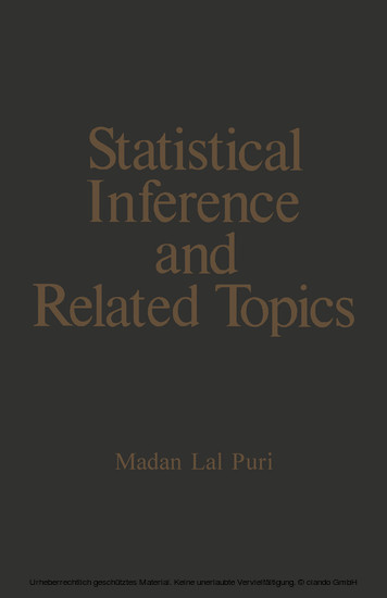 Statistical Inference and Related Topics main product photo