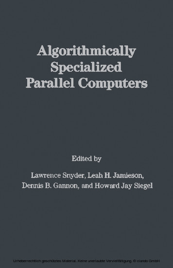 Algorithmically Specialized Parallel Computers main product photo