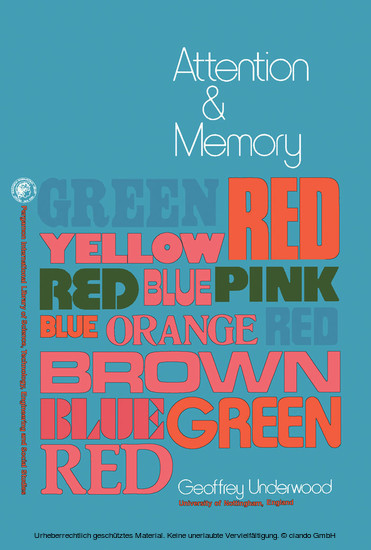 Attention and Memory main product photo