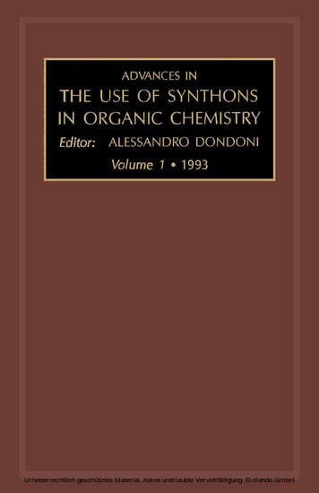 Advances in the Use of Synthons in Organic Chemistry main product photo