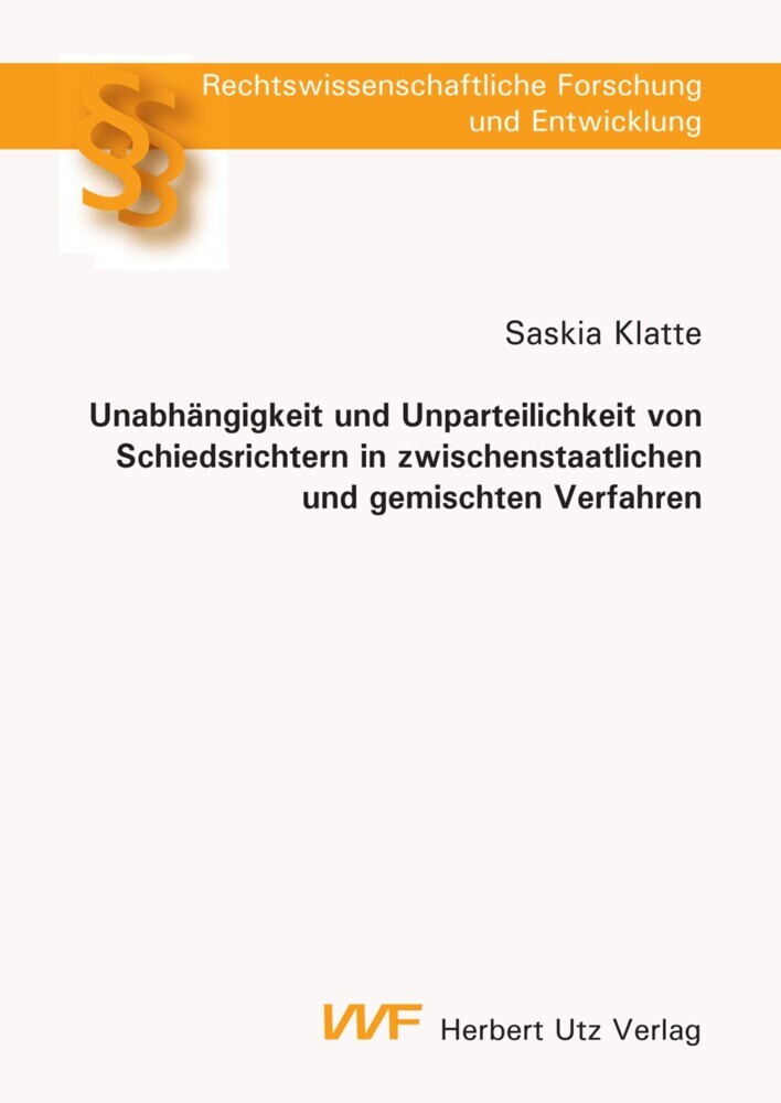 Unabhängigkeit und Unparteilichkeit von Schiedsrichtern in zwischenstaatlichen und gemischten Verfahren main product photo