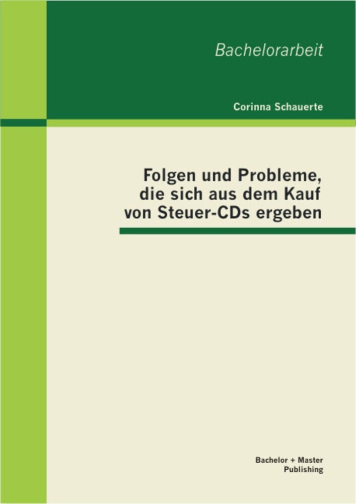 Folgen und Probleme, die sich aus dem Kauf von Steuer-CDs ergeben main product photo