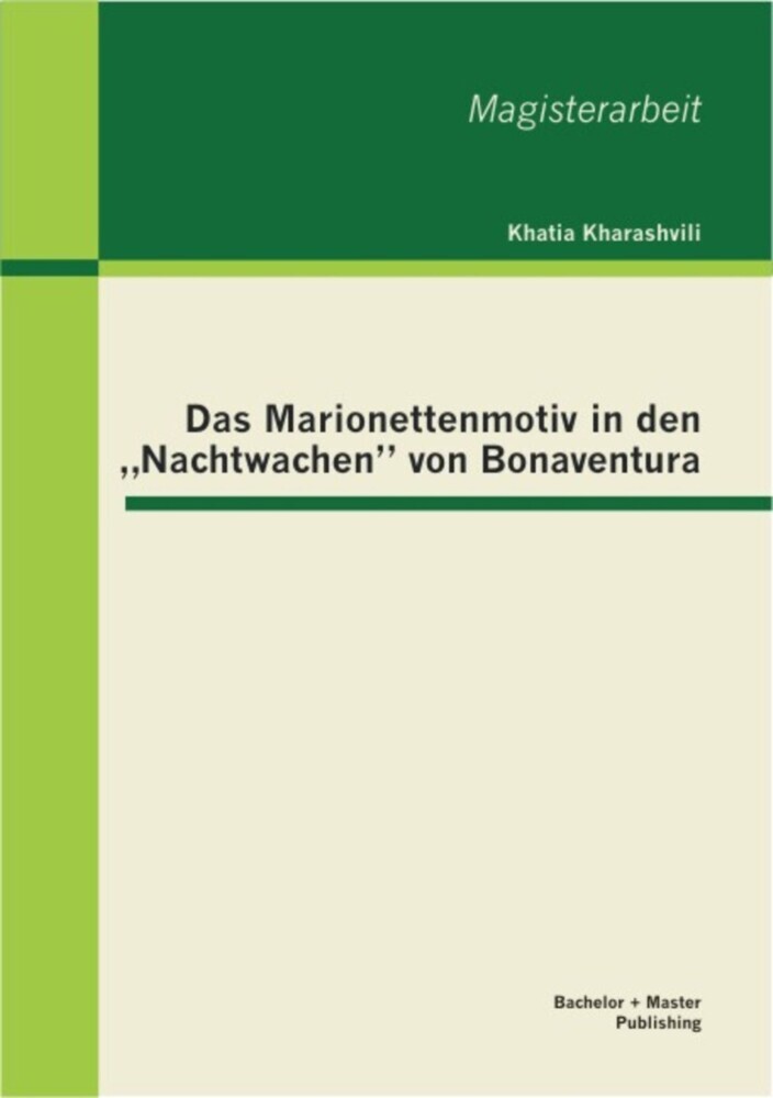Das Marionettenmotiv in den 'Nachtwachen' von Bonaventura main product photo
