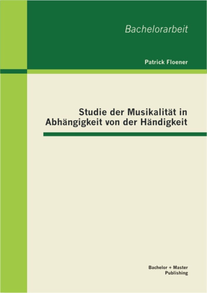 Studie der Musikalität in Abhängigkeit von der Händigkeit main product photo