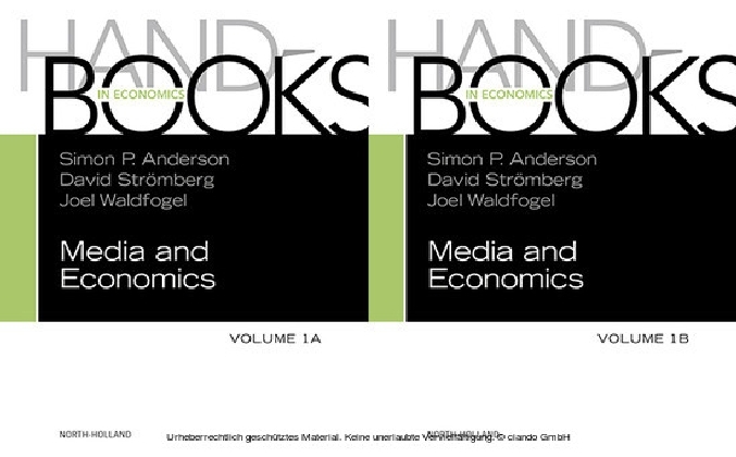 Handbook of Media Economics main product photo