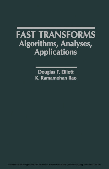 Fast Transforms Algorithms, Analyses, Applications main product photo