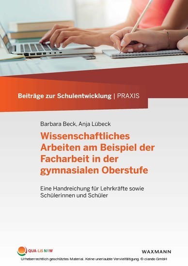 Wissenschaftliches Arbeiten am Beispiel der Facharbeit in der gymnasialen Oberstufe main product photo