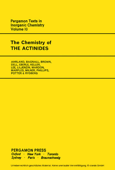 The Chemistry of the Actinides main product photo