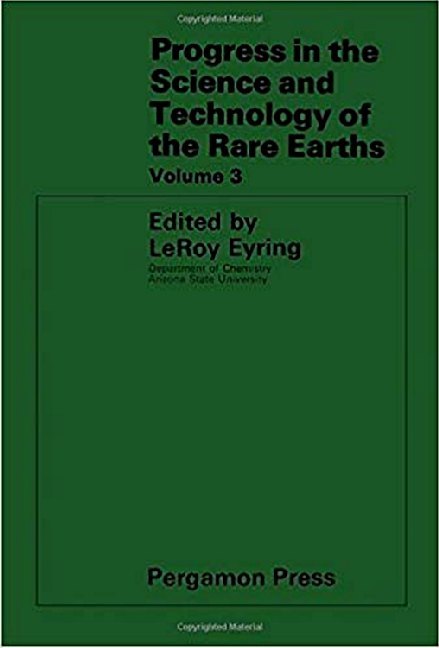 Progress in the Science and Technology of the Rare Earths main product photo