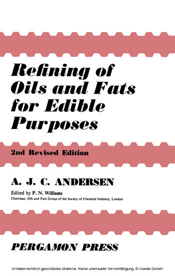 Refining of Oils and Fats for Edible Purposes main product photo