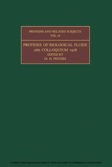 Protides of the Biological Fluids main product photo
