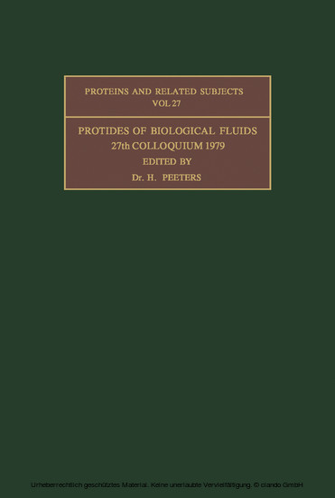 Protides of the Biological Fluids main product photo
