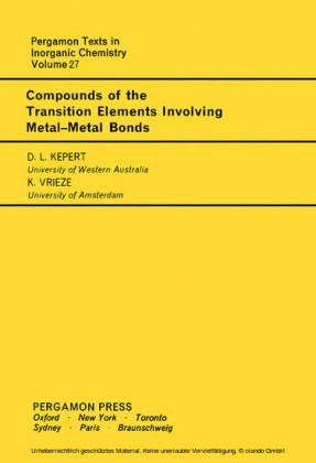 Compounds of the Transition Elements Involving Metal-Metal Bonds
