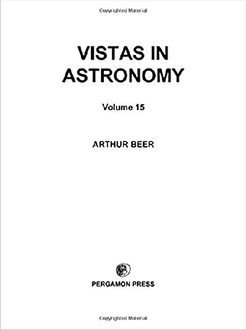 Vistas in Astronomy main product photo