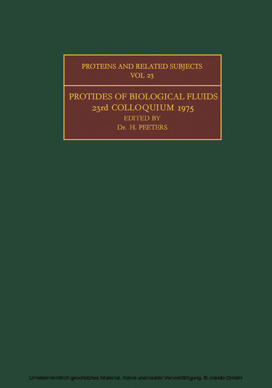 Protides of the Biological Fluids main product photo