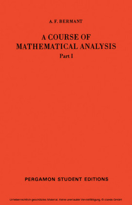 A Course of Mathematical Analysis