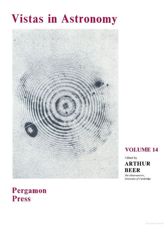 Vistas in Astronomy main product photo