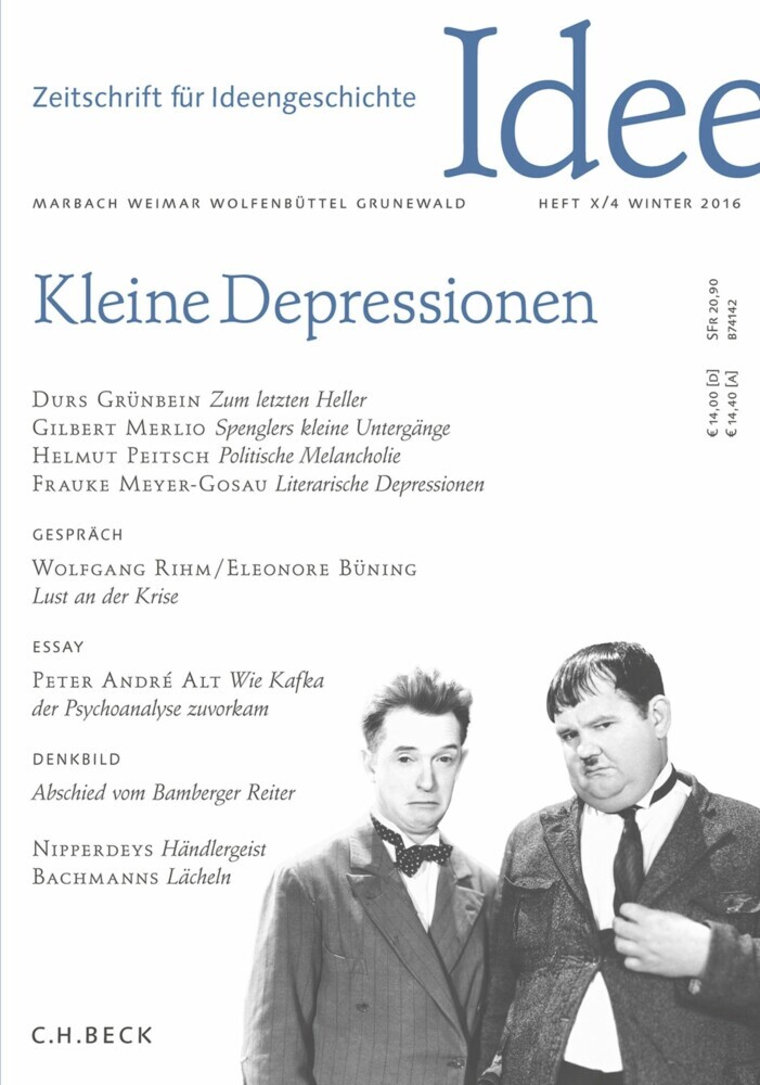 Zeitschrift für Ideengeschichte Heft X/4 Winter 2016 main product photo