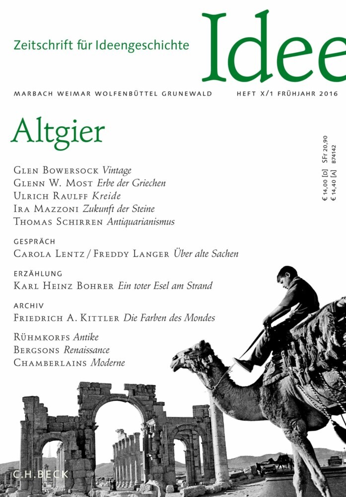Zeitschrift für Ideengeschichte Heft X/1 Frühjahr 2016 main product photo