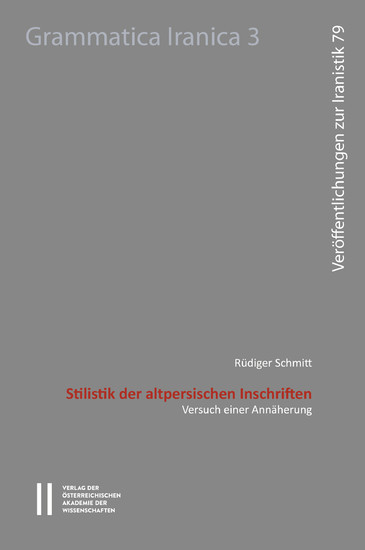 Stilistik der altpersischen Inschriften main product photo