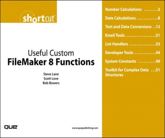Useful Custom FileMaker 8 Functions (Digital Short Cut) main product photo