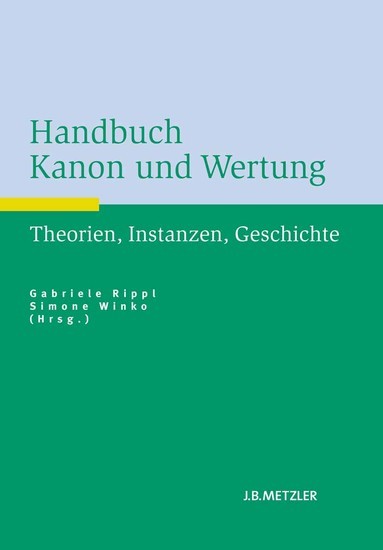 Handbuch Kanon und Wertung main product photo