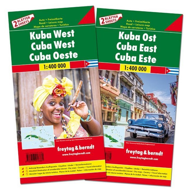 Freytag & Berndt Auto + Freizeitkarte Kuba West und Ost, Autokarten Set, 2 Bl. main product photo