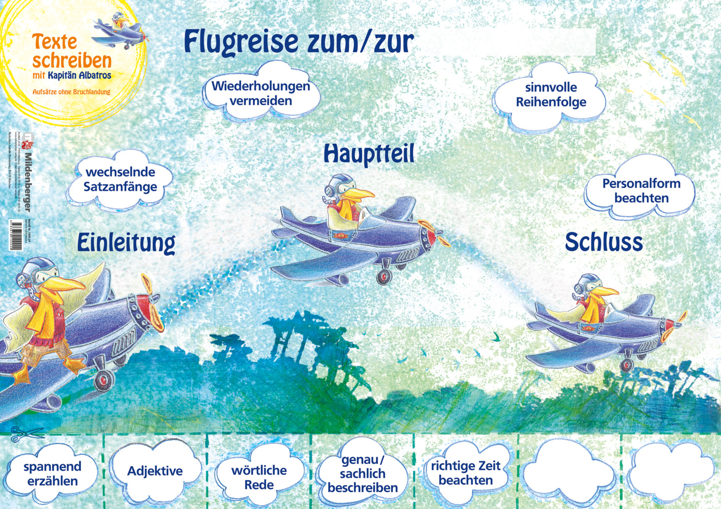 Texte schreiben mit Kapitän Albatros - Poster DIN A1 main product photo