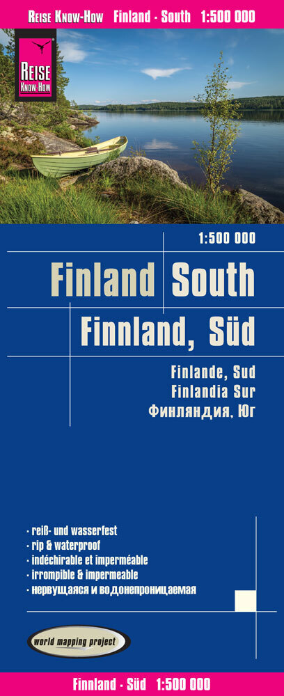 Reise Know-How Landkarte Finnland, Süd (1:500.000). Finland,South / Finlande, Sur / Findlandia, Sur main product photo