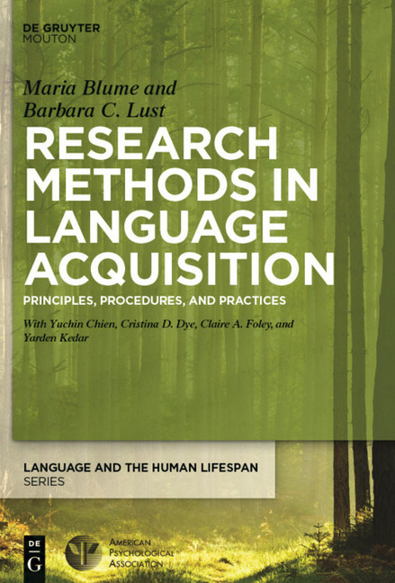 Research Methods in Language Acquisition main product photo