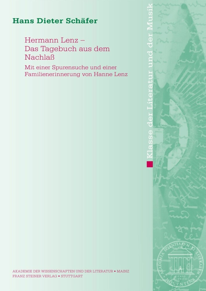 Hermann Lenz - Das Tagebuch aus dem Nachlaß main product photo