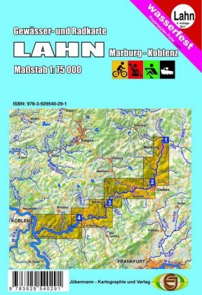 Gewässer- und Radkarte Lahn