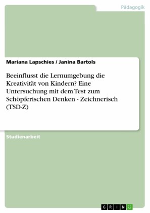 Beeinflusst die Lernumgebung die Kreativität von Kindern? Eine Untersuchung mit dem Test zum Schöpferischen Denken - Zeichnerisch (TSD-Z)