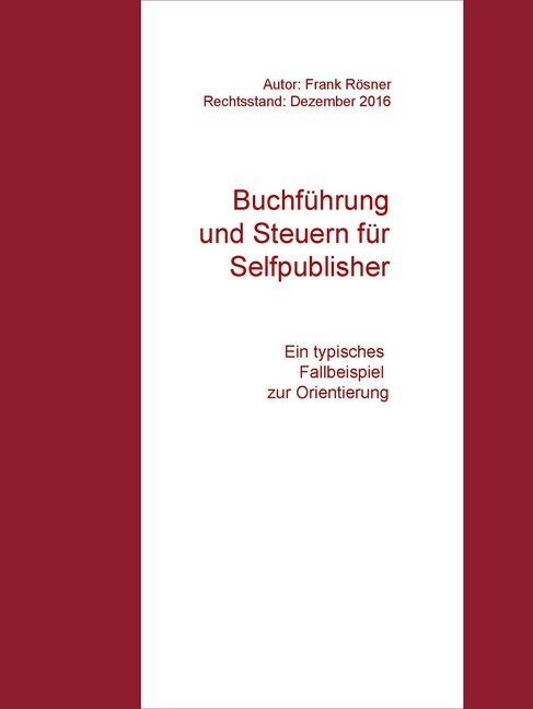Buchführung und Steuern für Selfpublisher main product photo