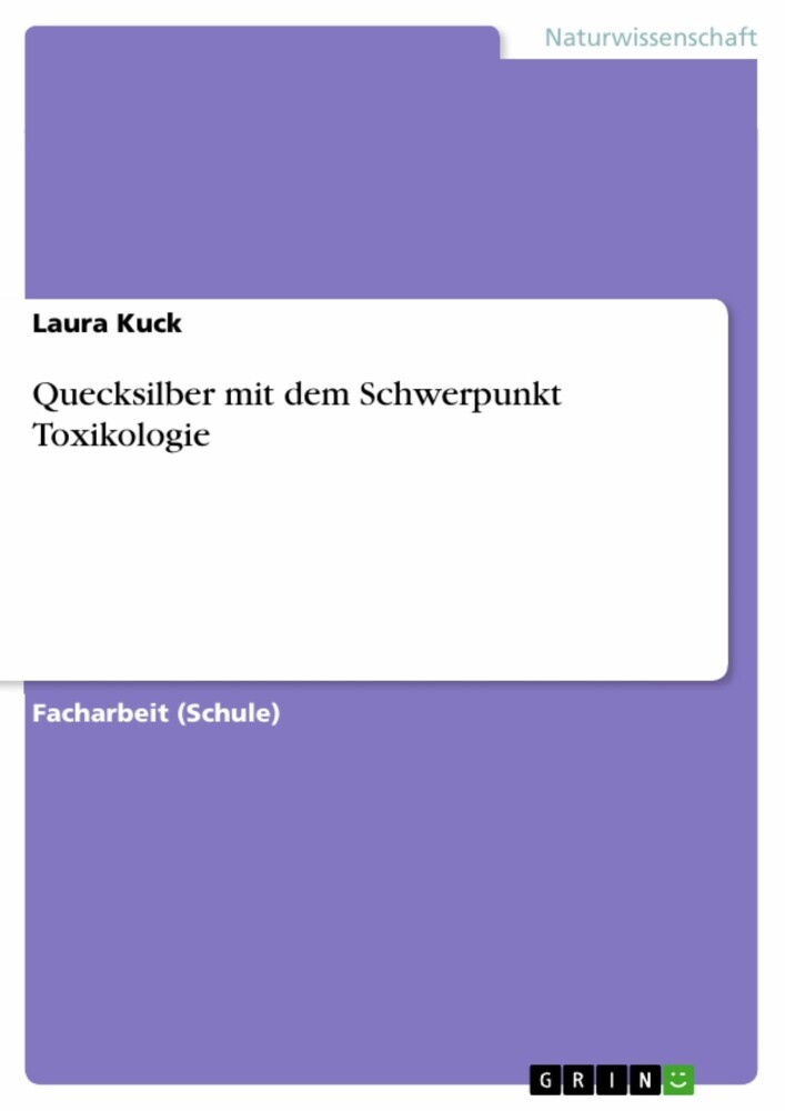 Quecksilber mit dem Schwerpunkt Toxikologie main product photo