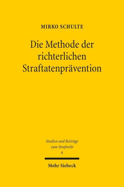 Die Methode der richterlichen Straftatenprävention main product photo
