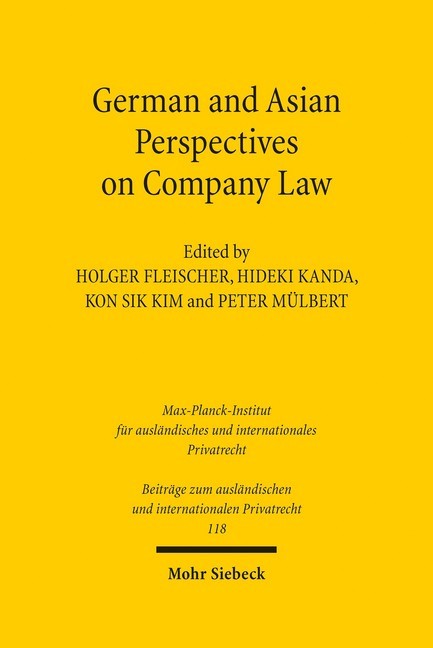 German and Asian Perspectives on Company Law main product photo