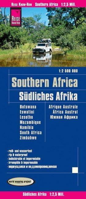 Reise Know-How Landkarte Südliches Afrika (1:2.500.000) : Botswana, Lesotho, Mosambik, Namibia, Simbabwe, Südafrika, Swasiland main product photo
