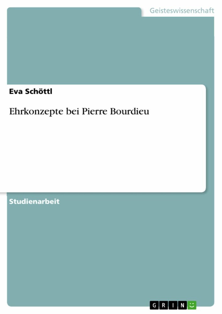 Ehrkonzepte bei Pierre Bourdieu main product photo
