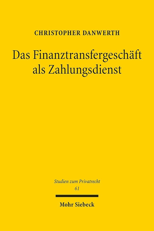 Das Finanztransfergeschäft als Zahlungsdienst main product photo