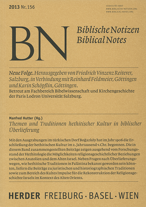 Themen und Tradition hethitischer Kultur in biblischer Überlieferung main product photo