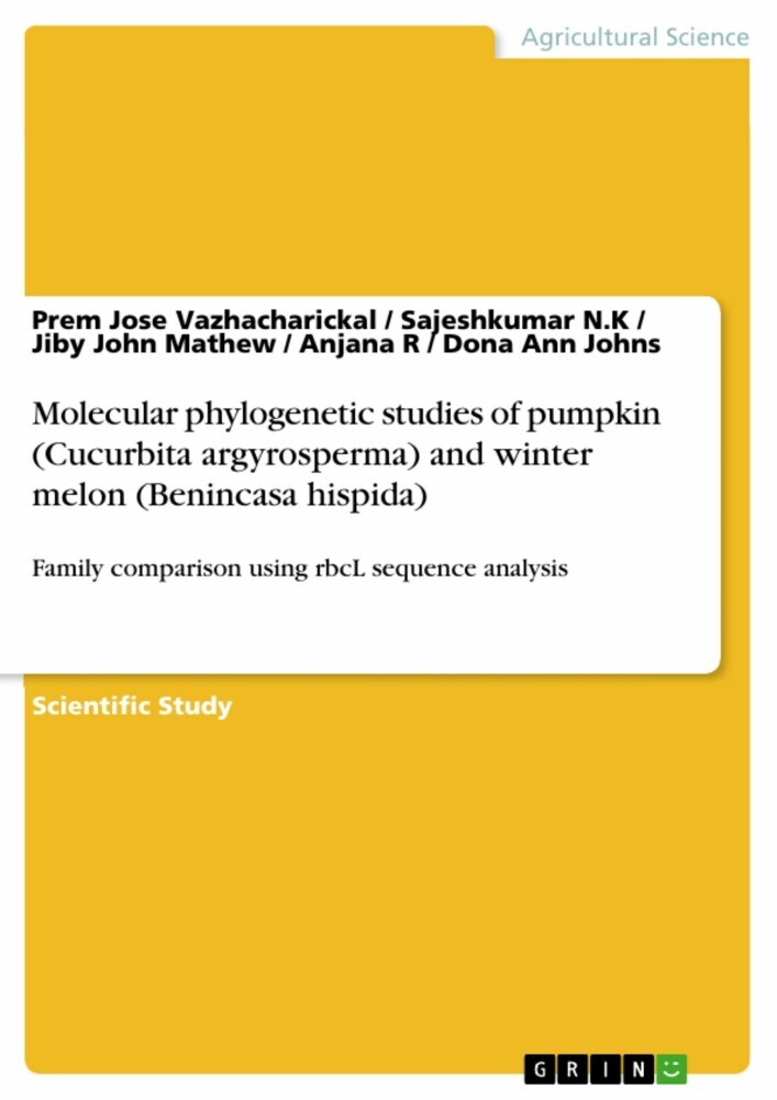 Molecular phylogenetic studies of pumpkin (Cucurbita argyrosperma) and winter melon (Benincasa hispida) main product photo