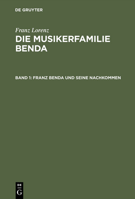 Franz Benda und seine Nachkommen main product photo