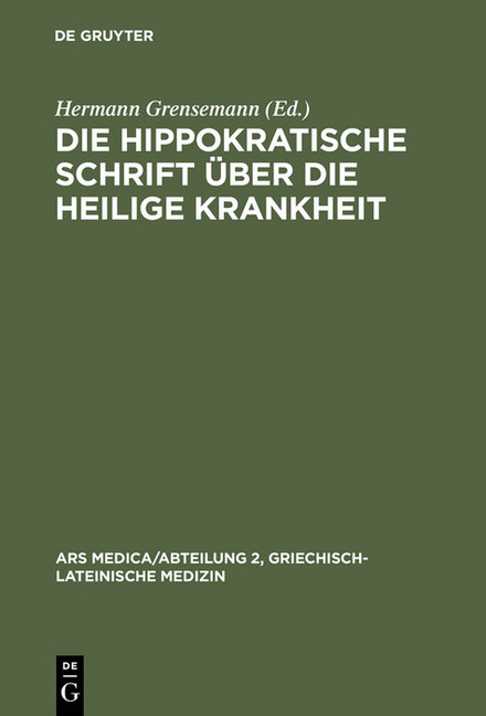 Die hippokratische Schrift Über die heilige Krankheit main product photo