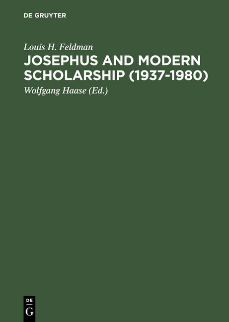 Josephus and Modern Scholarship (1937-1980) main product photo