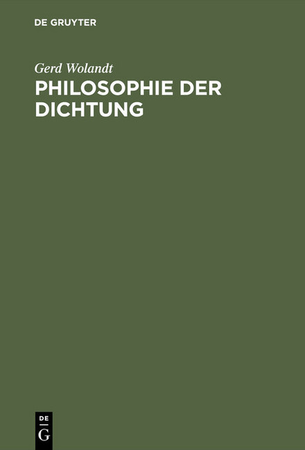 Philosophie der Dichtung main product photo