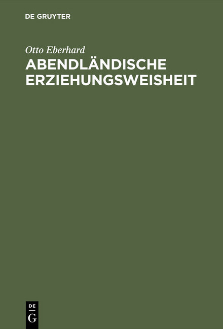 Abendländische Erziehungsweisheit main product photo