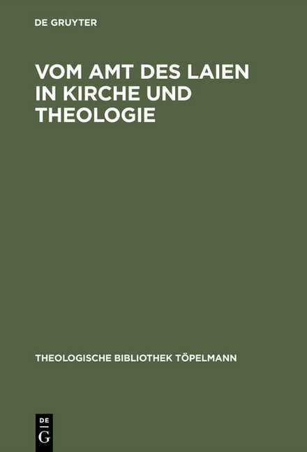Vom Amt des Laien in Kirche und Theologie main product photo