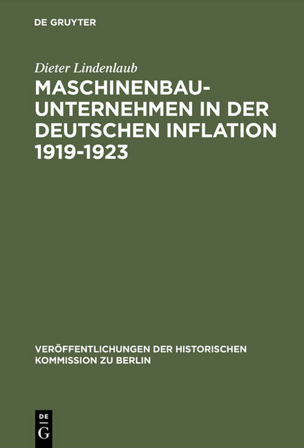 Maschinenbauunternehmen in der Deutschen Inflation 1919-1923 main product photo